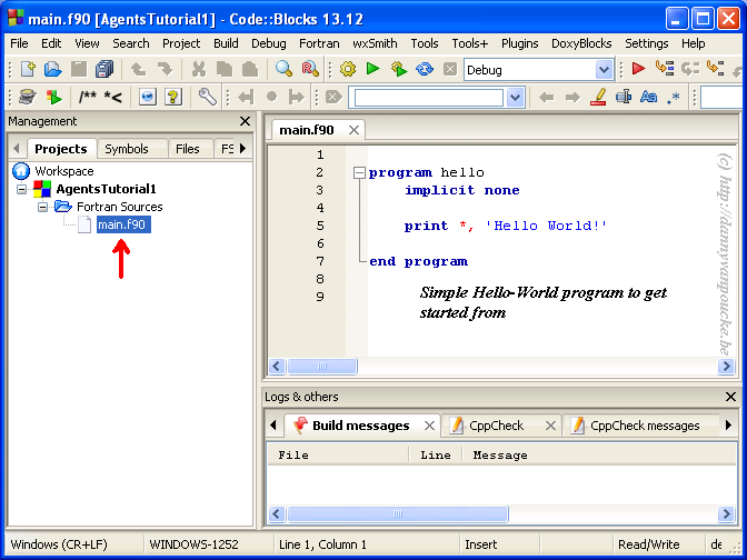 code blocks fortran