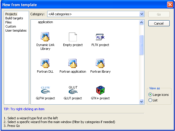 project options simply fortran