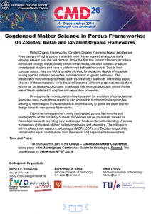 Program Porous Frameworks Colloquium
